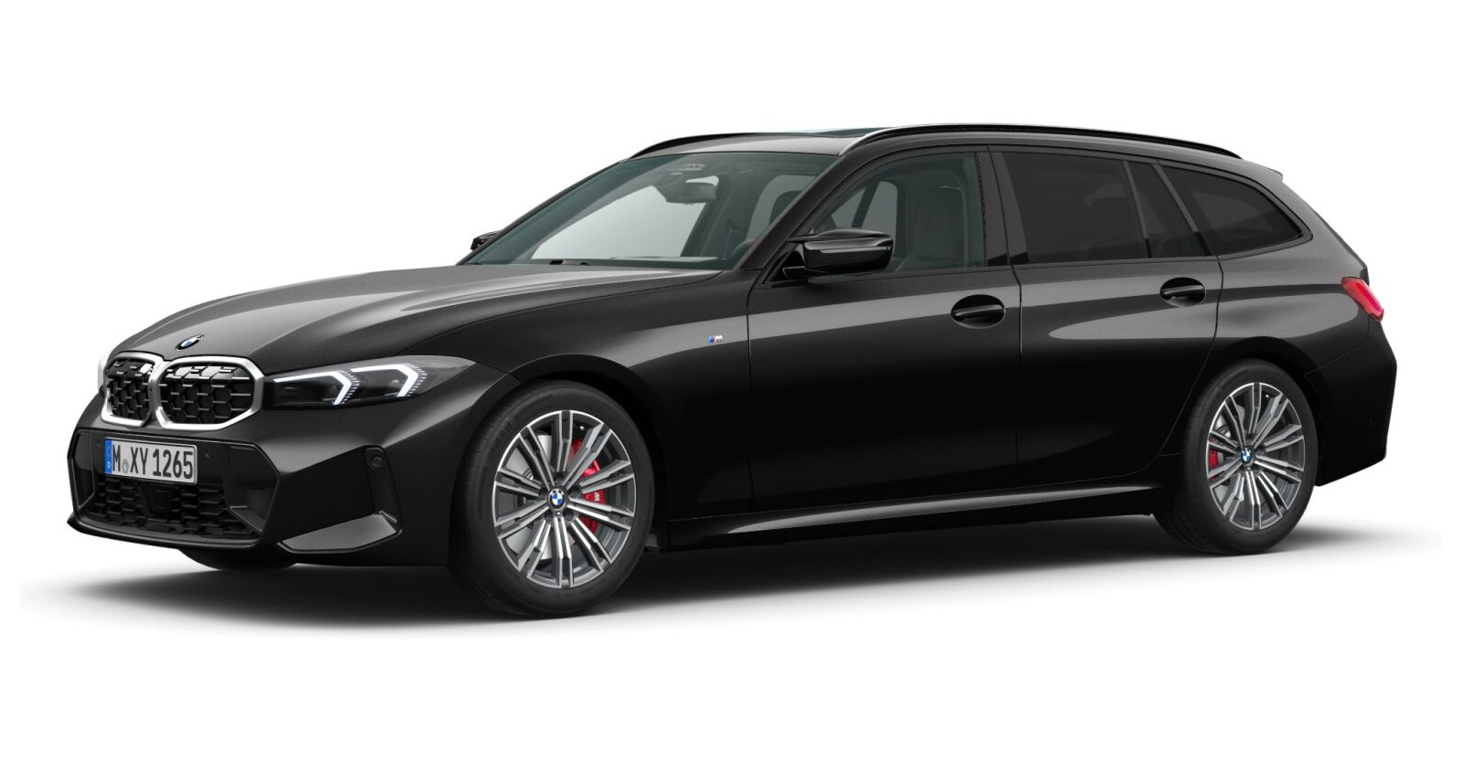 BMW BMW 3er in Schwarz von vorne BMW BMW 3er in Schwarz von vorne