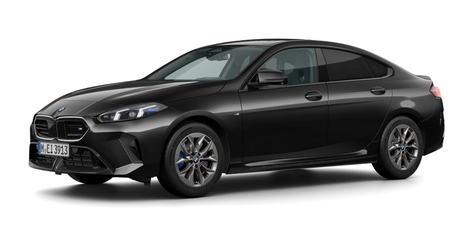 BMW M235 xDrive Gran Coupé in Schwarz von vorne
