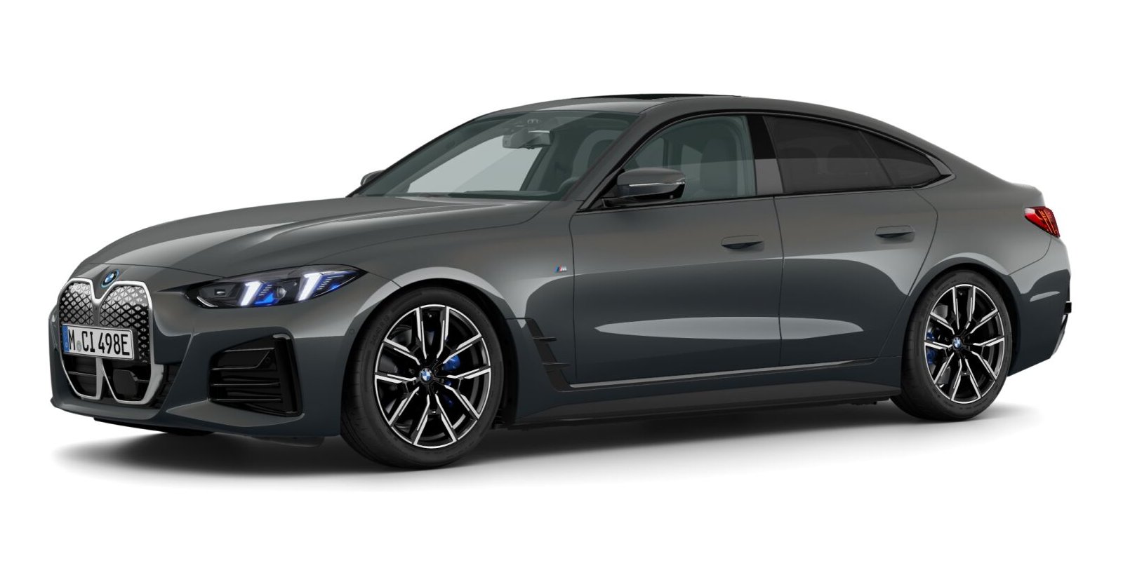 BMW i4 xDrive40 Gran Coupé in Grau von vorne BMW i4 xDrive40 Gran Coupé in Grau von vorne