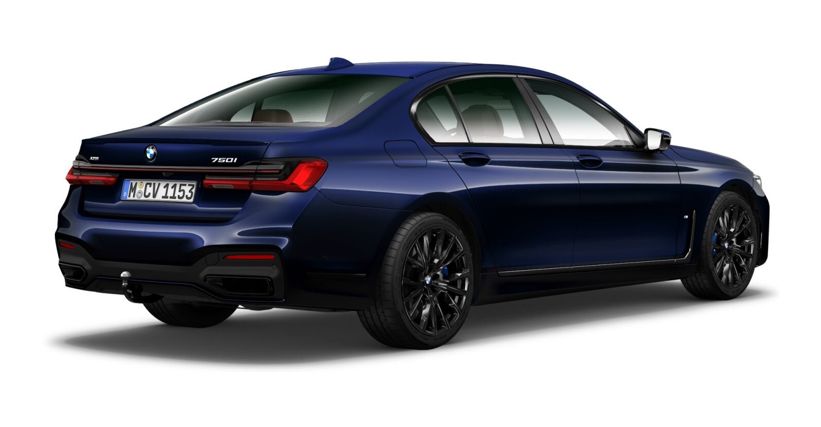 BMW BMW 7er in Blau von hinten BMW BMW 7er in Blau von hinten