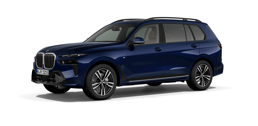 BMW X7 xDrive40d in Blau von vorne BMW X7 xDrive40d in Blau von vorne