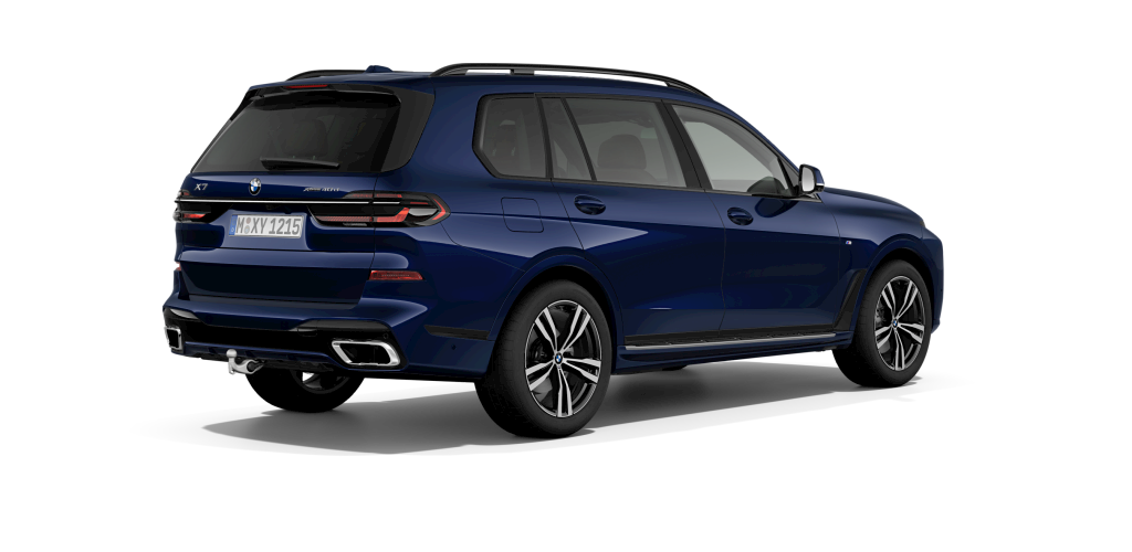 BMW BMW X in Blau von hinten