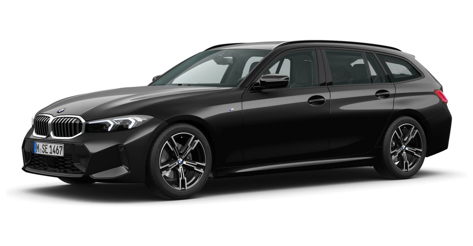 BMW BMW 3er in Schwarz von vorne
