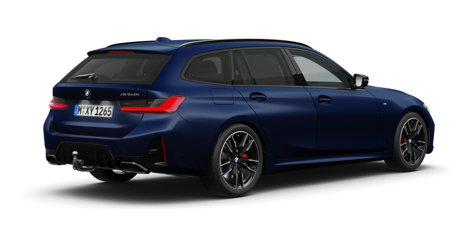 BMW BMW 3er in Blau von hinten