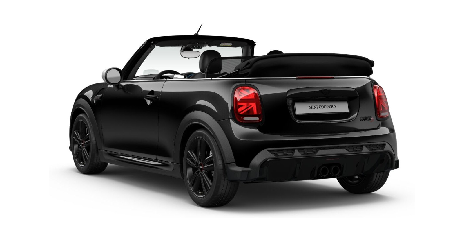 MINI MINI Cabrio in Schwarz von hinten