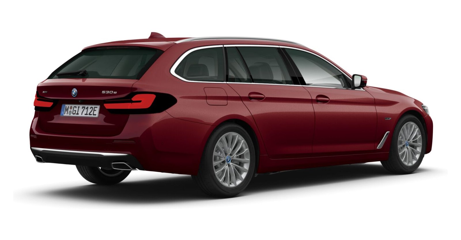 BMW BMW 5er in Rot von hinten BMW BMW 5er in Rot von hinten