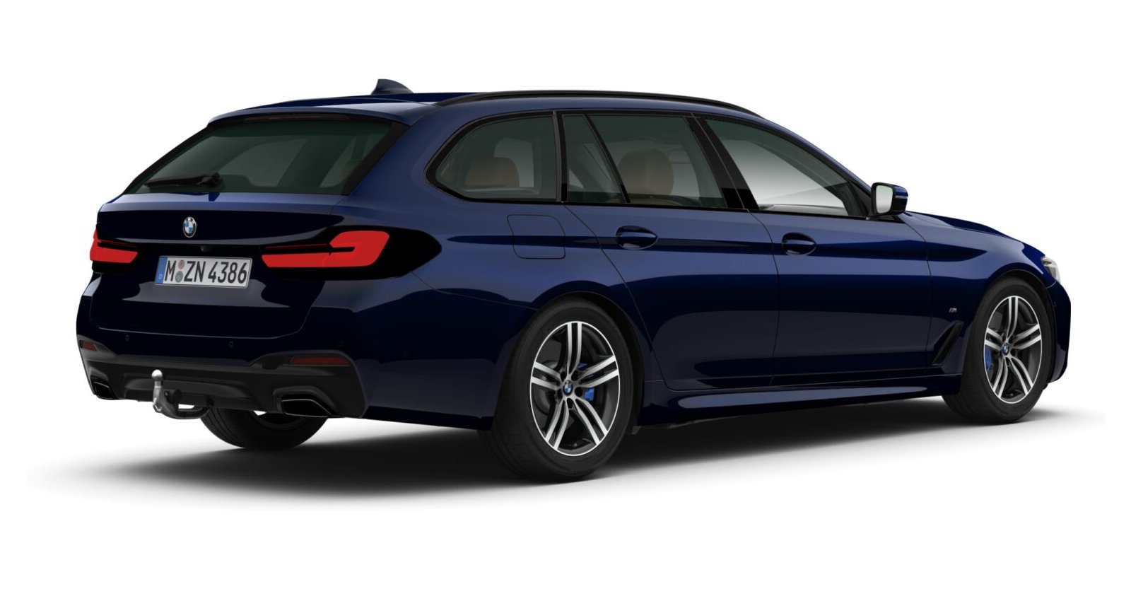 BMW BMW 5er in Blau von hinten