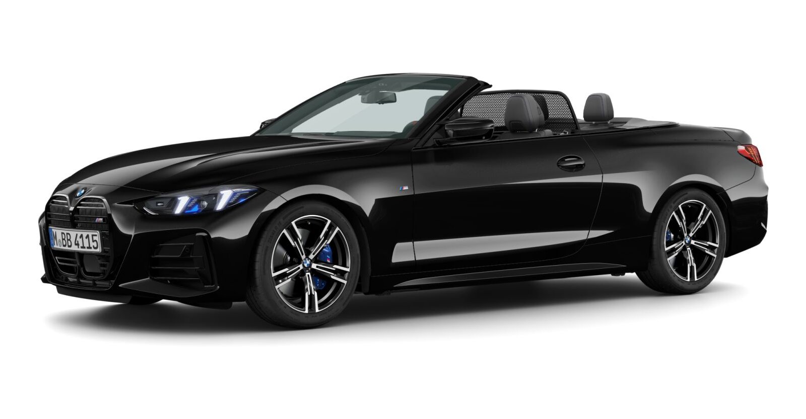 BMW M440i xDrive Cabrio in Schwarz von vorne
