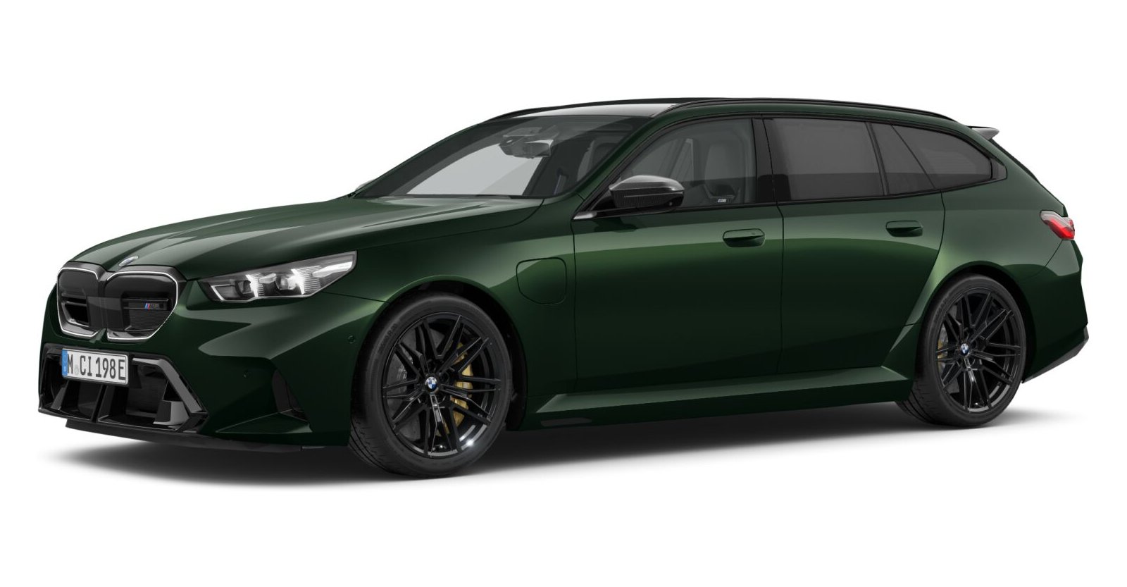 BMW M5 Touring in Grün von vorne