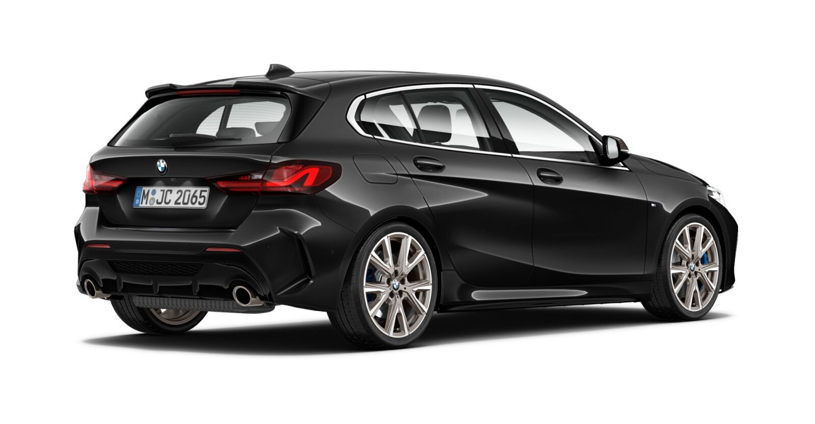 BMW BMW 1er in Schwarz von hinten BMW BMW 1er in Schwarz von hinten