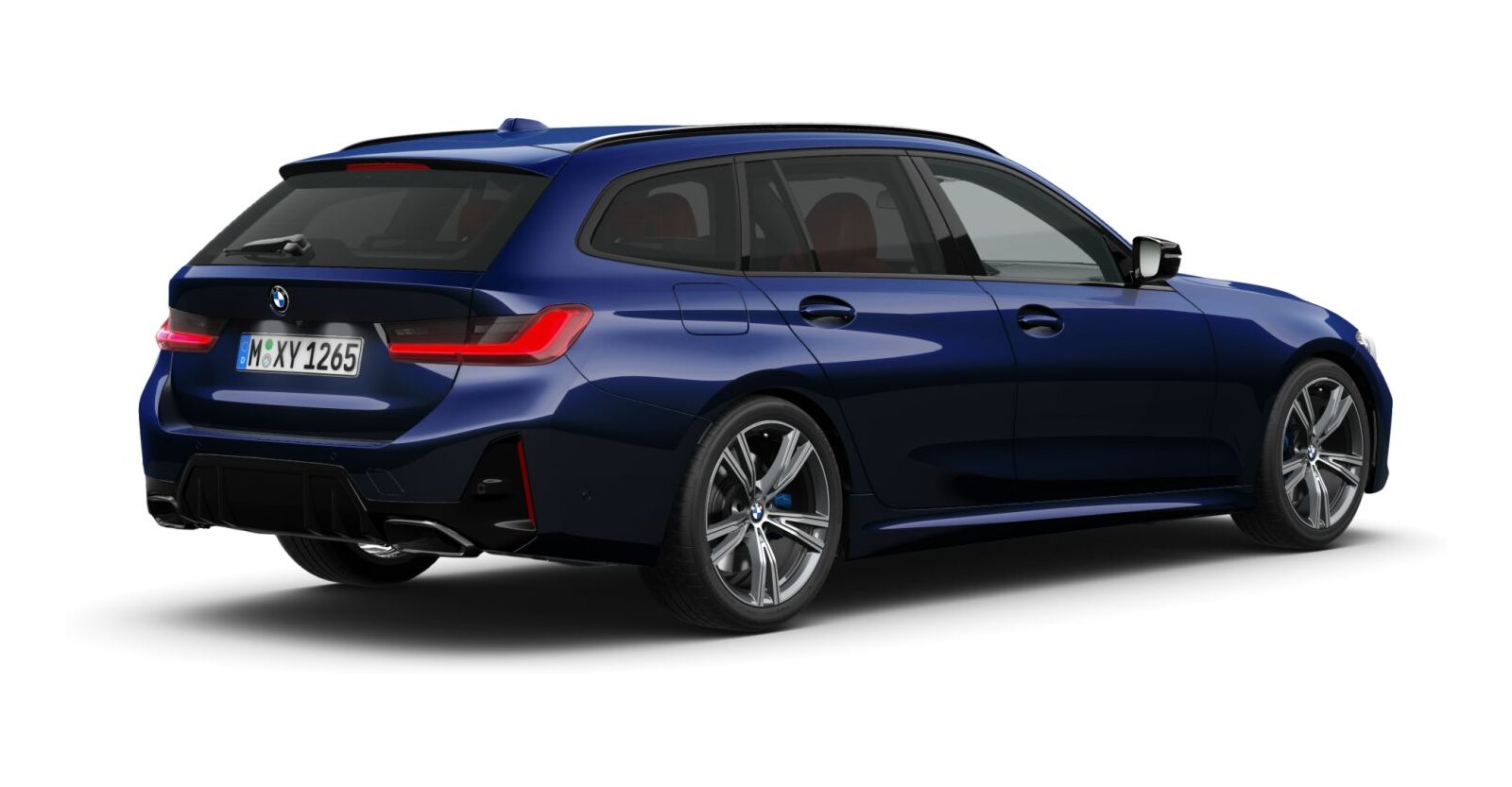 BMW BMW 3er in Blau von hinten BMW BMW 3er in Blau von hinten