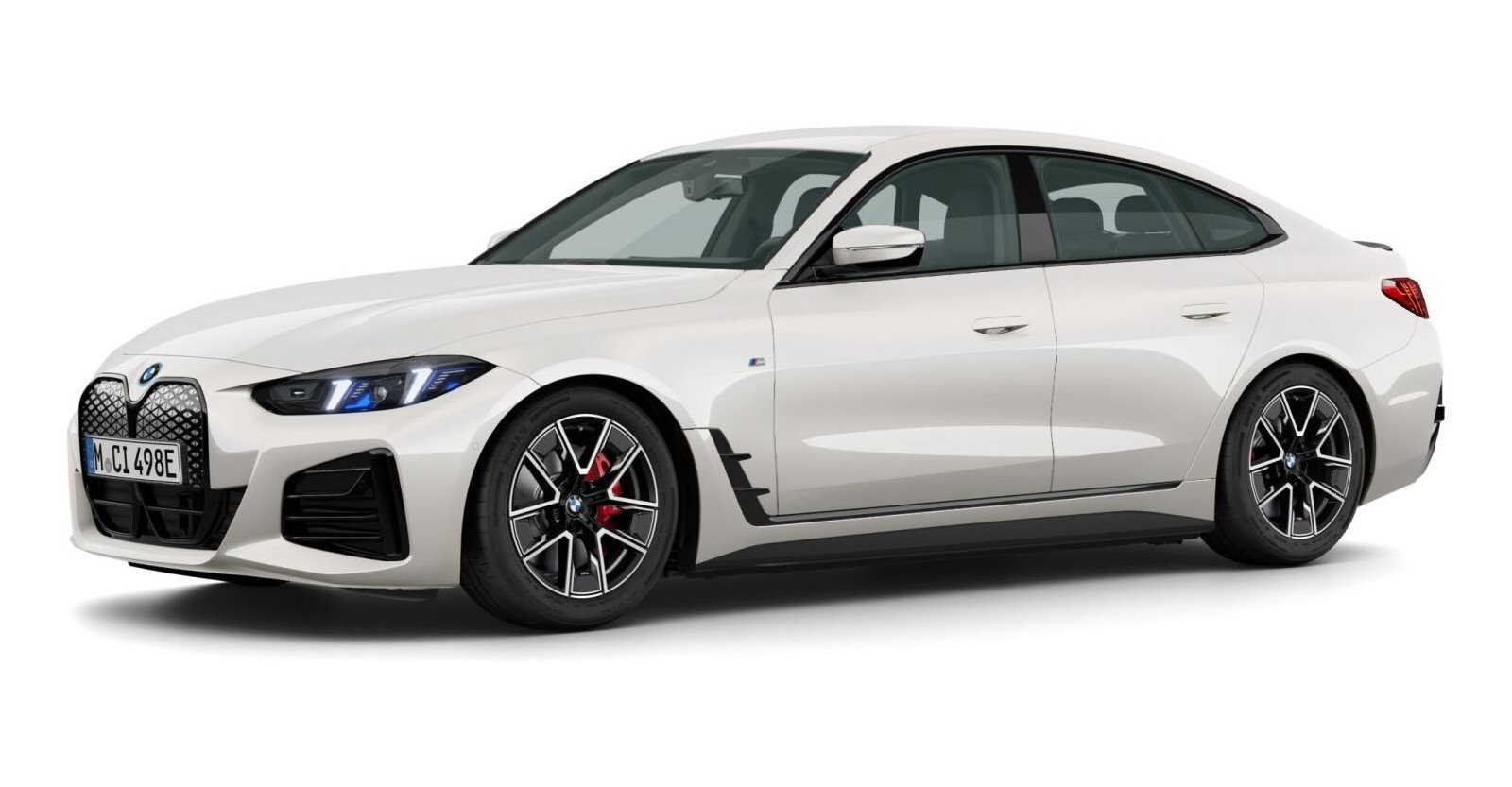 BMW i4 xDrive40 Gran Coupé in Weiß von vorne