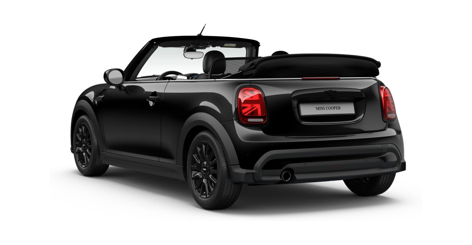 MINI MINI Cabrio in Schwarz von hinten