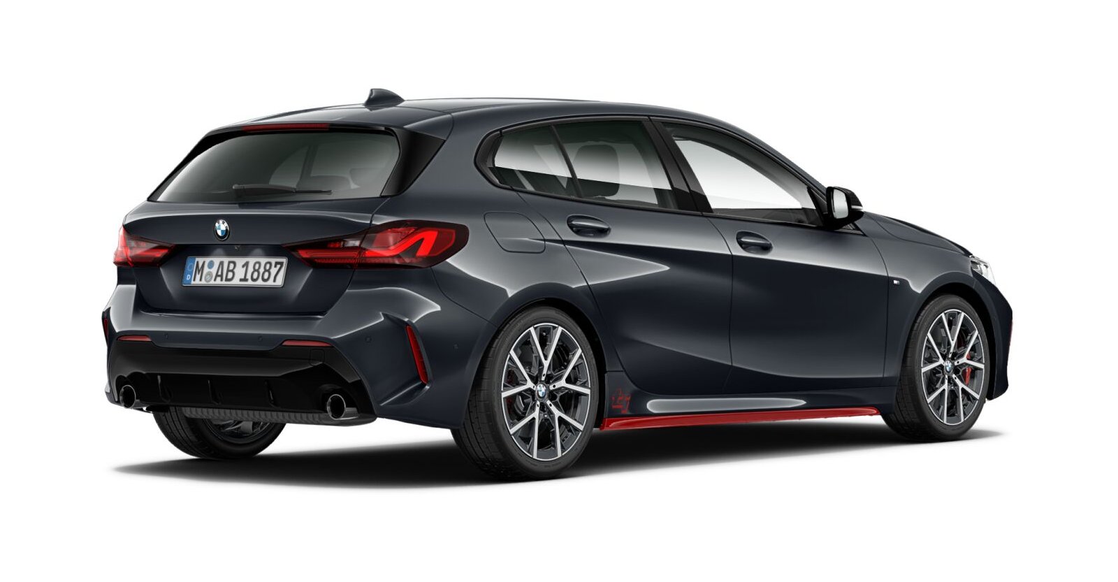 BMW BMW 1er in Grau von hinten