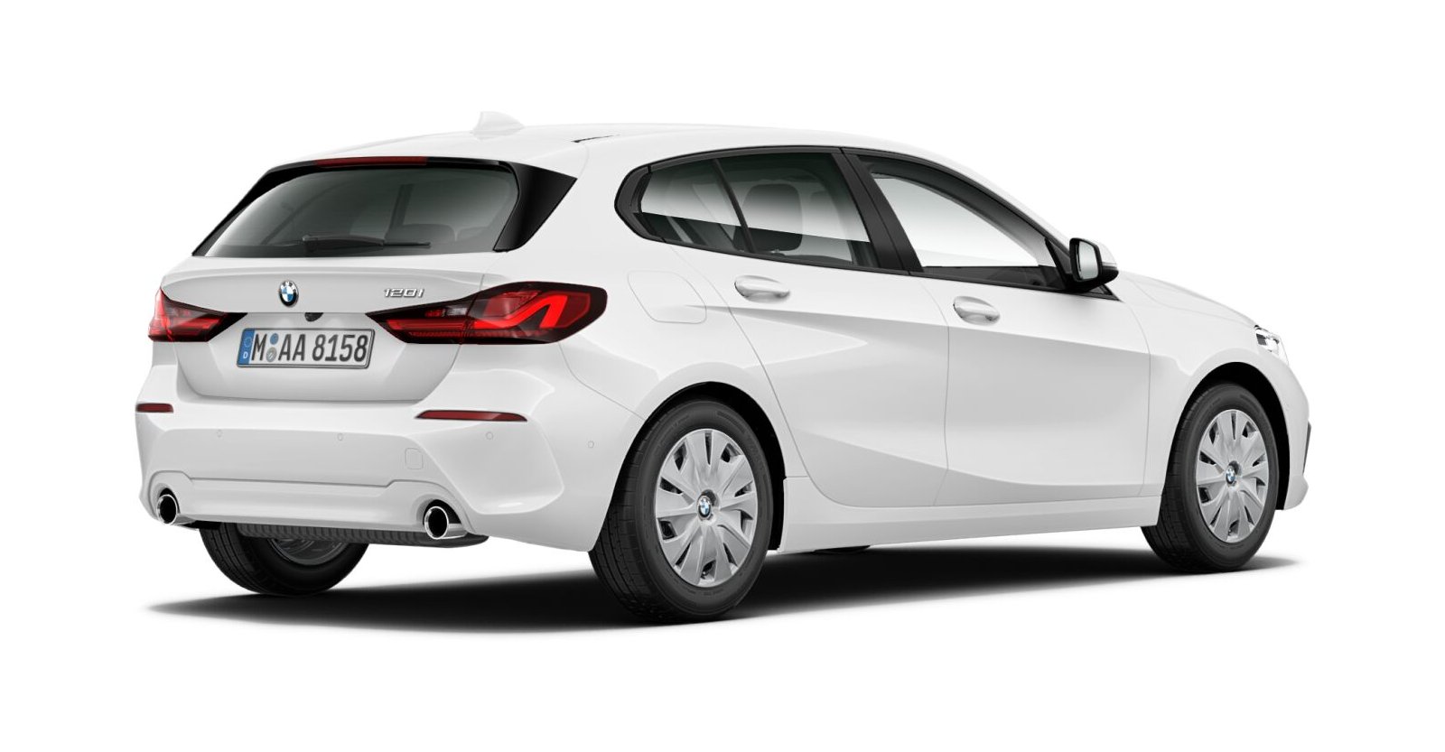 BMW BMW 1er in Weiß von hinten