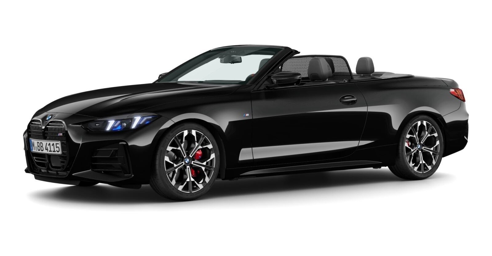 BMW M440i xDrive Cabrio in Schwarz von vorne BMW M440i xDrive Cabrio in Schwarz von vorne