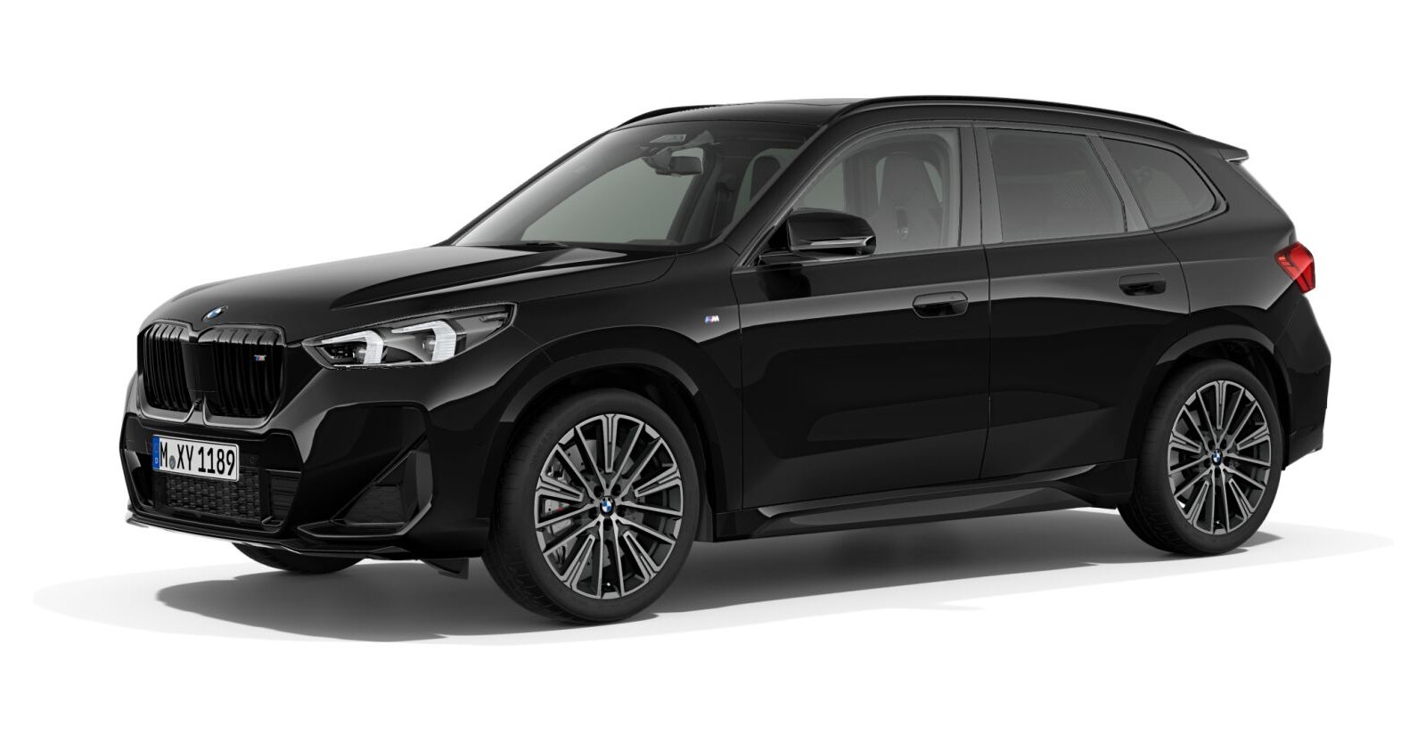 BMW X1 M35i xDrive in Schwarz von vorne BMW X1 M35i xDrive in Schwarz von vorne