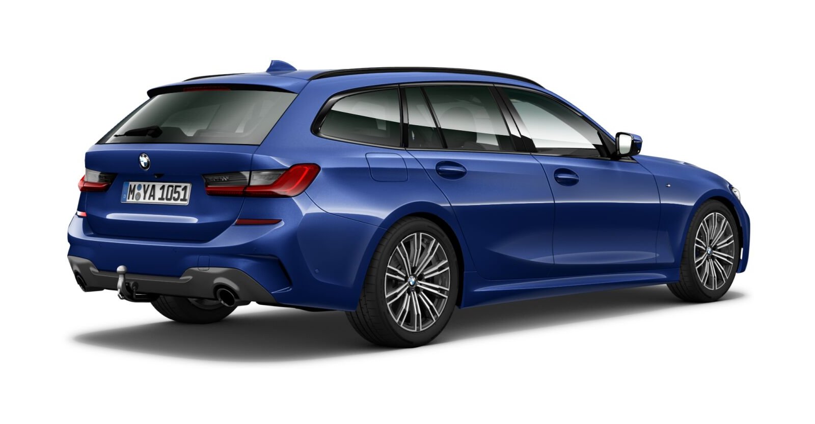 BMW BMW 3er in Blau von hinten BMW BMW 3er in Blau von hinten