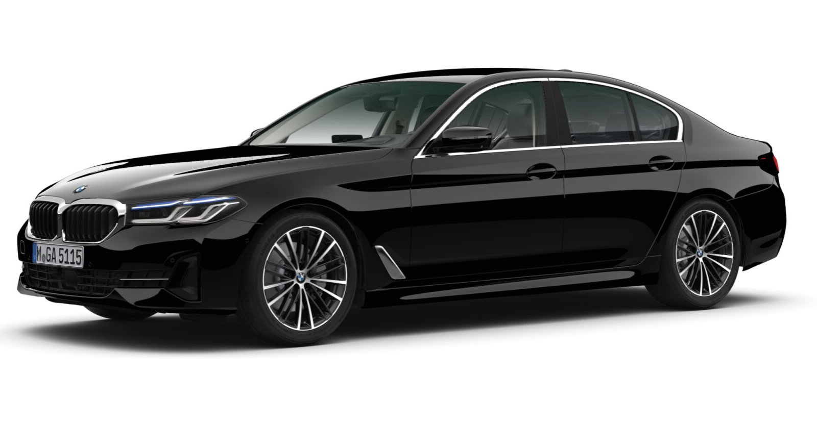 BMW BMW 5er in Schwarz von vorne BMW BMW 5er in Schwarz von vorne