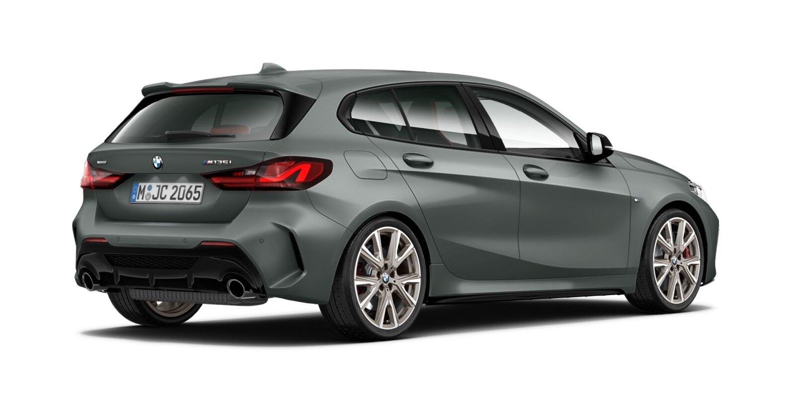 BMW BMW 1er in Grau von hinten BMW BMW 1er in Grau von hinten