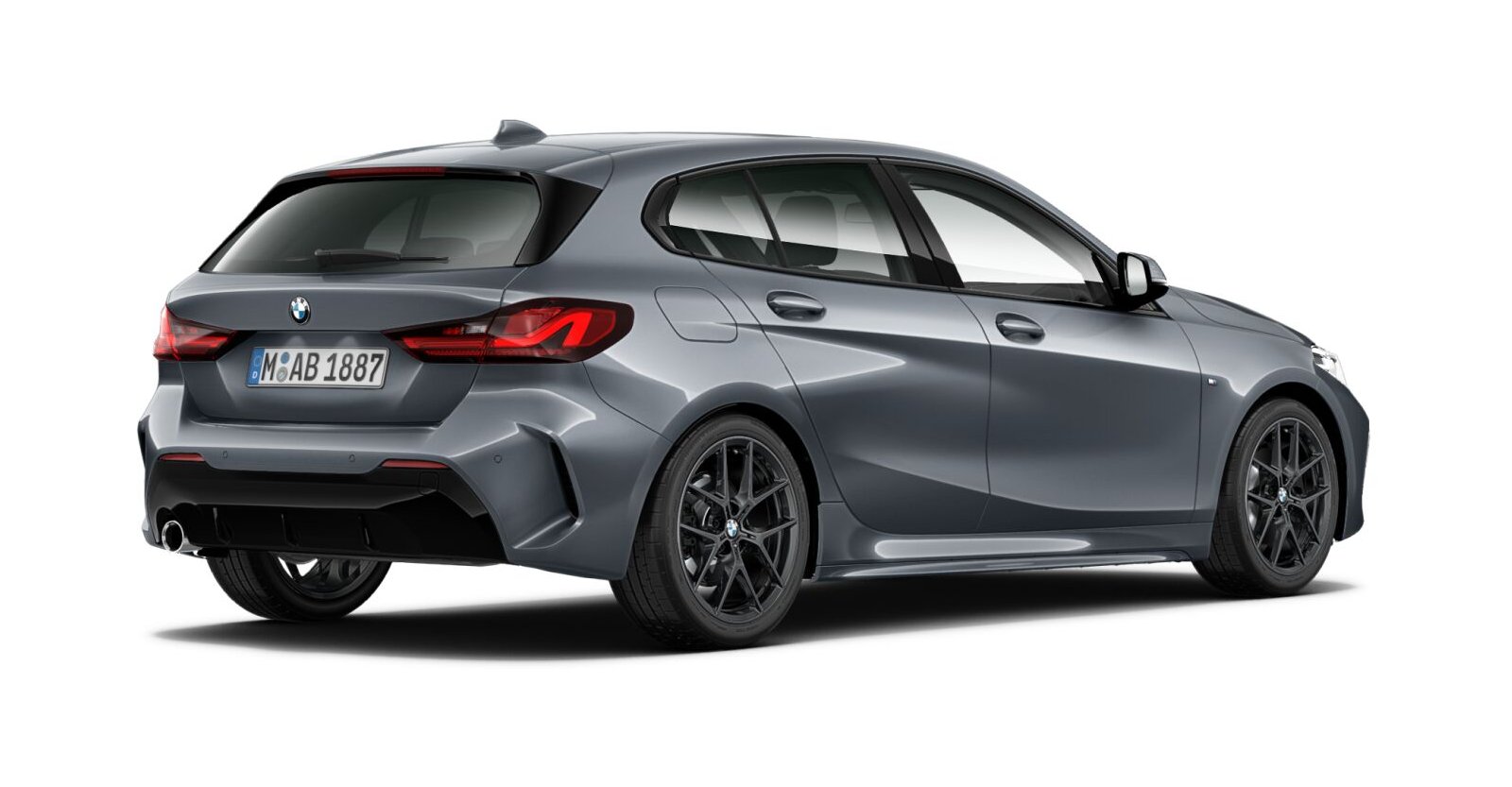 BMW BMW 1er in Grau von hinten