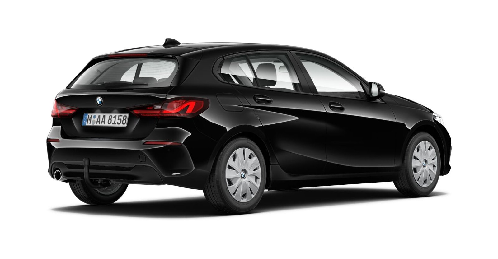 BMW BMW 1er in Schwarz von hinten