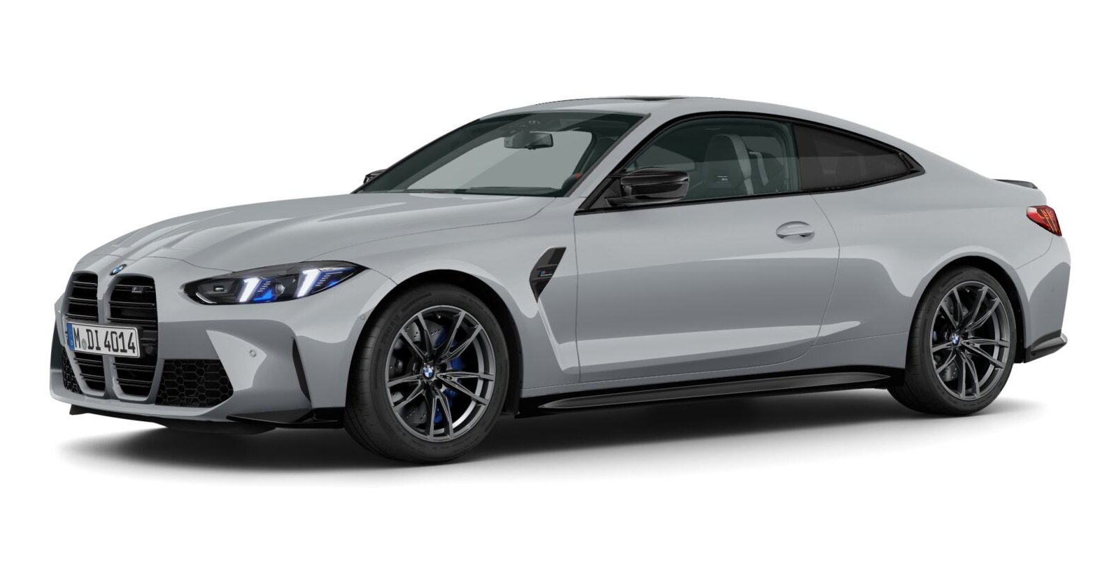 BMW M4 Competition Coupé in Grau von vorne BMW M4 Competition Coupé in Grau von vorne