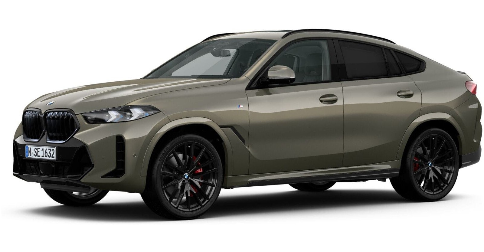 BMW X6 xDrive40d in Grün von vorne