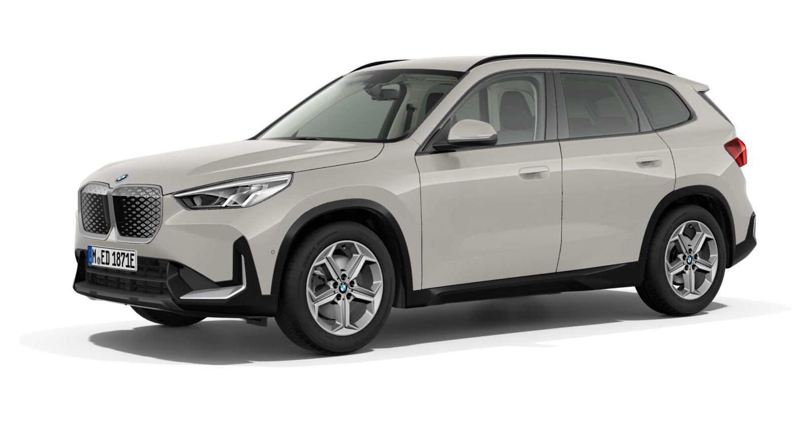 BMW iX1 eDrive20 in Grau von vorne