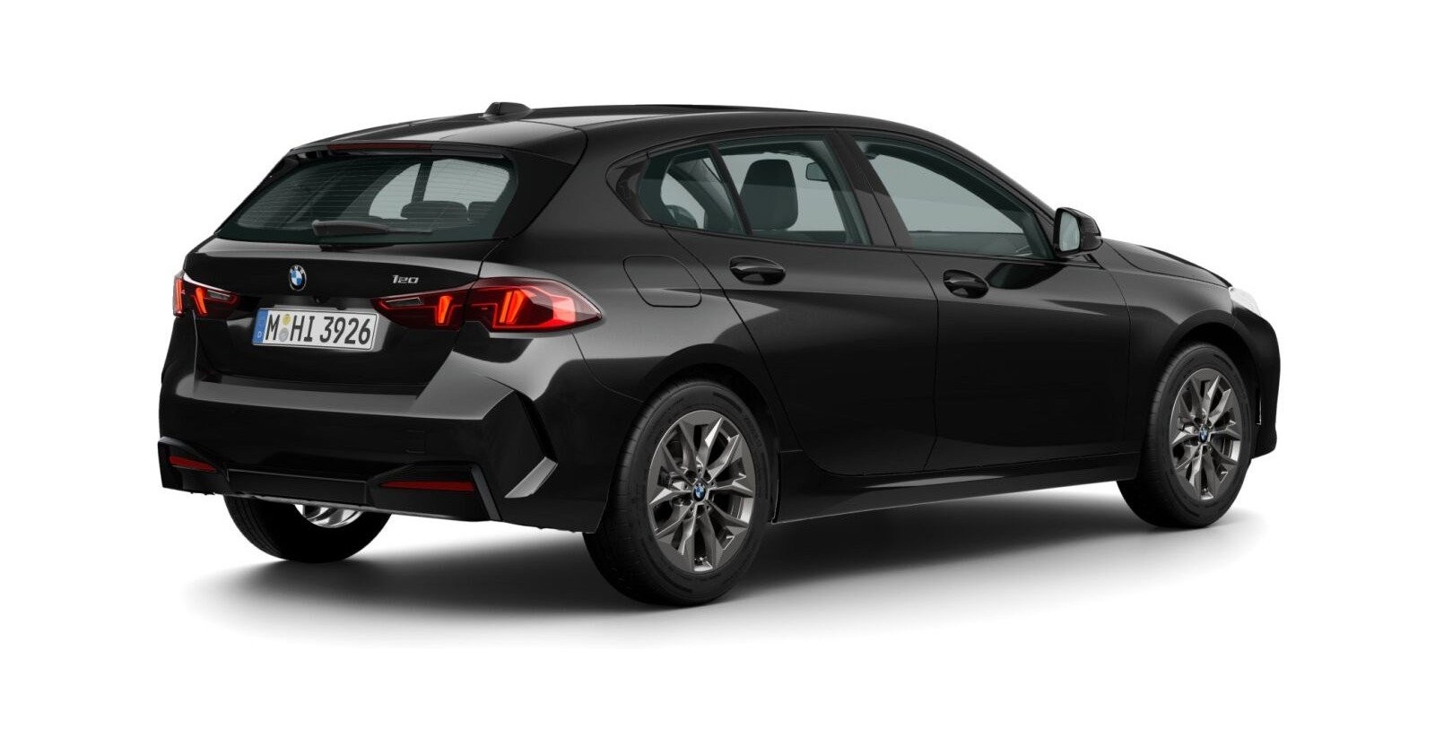 BMW BMW 1er in Schwarz von hinten BMW BMW 1er in Schwarz von hinten