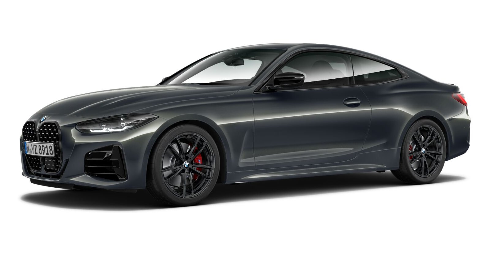 BMW M440i xDrive Coupé in Grau von vorne