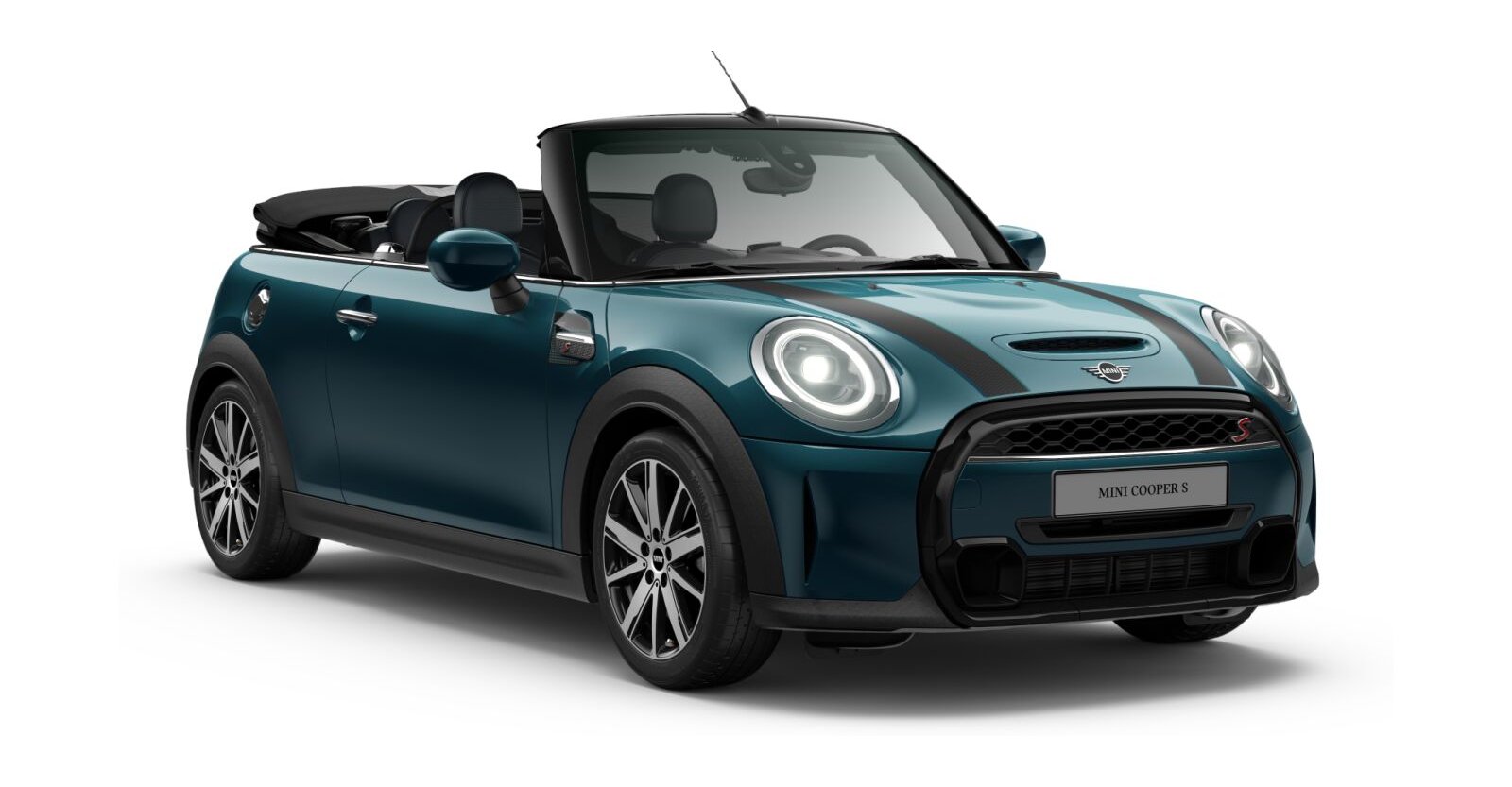 MINI MINI Cabrio in Blau von vorne
