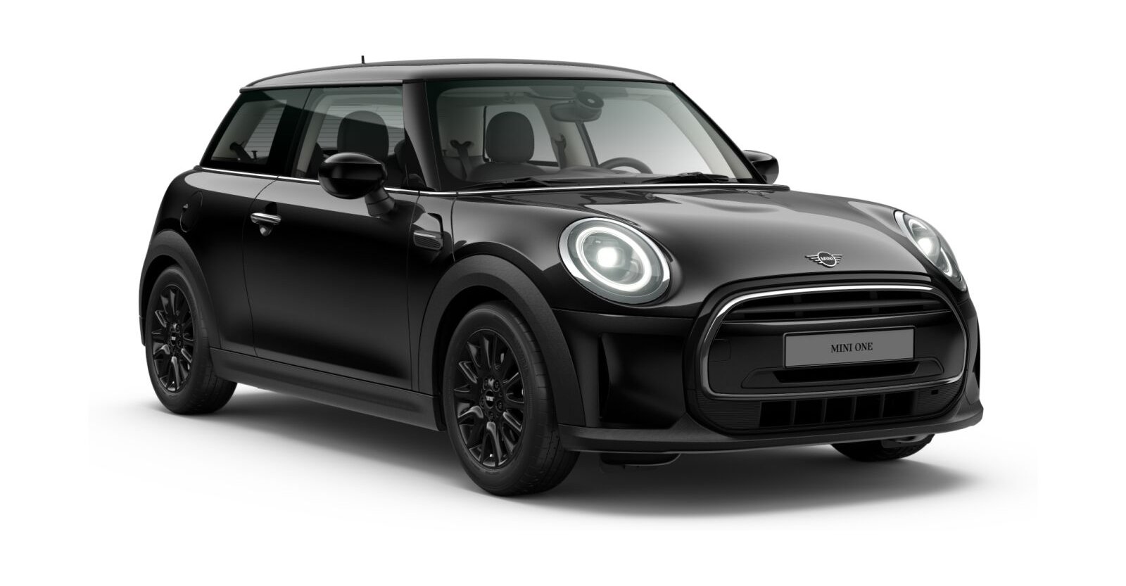 MINI One 3-Türer in Schwarz von vorne
