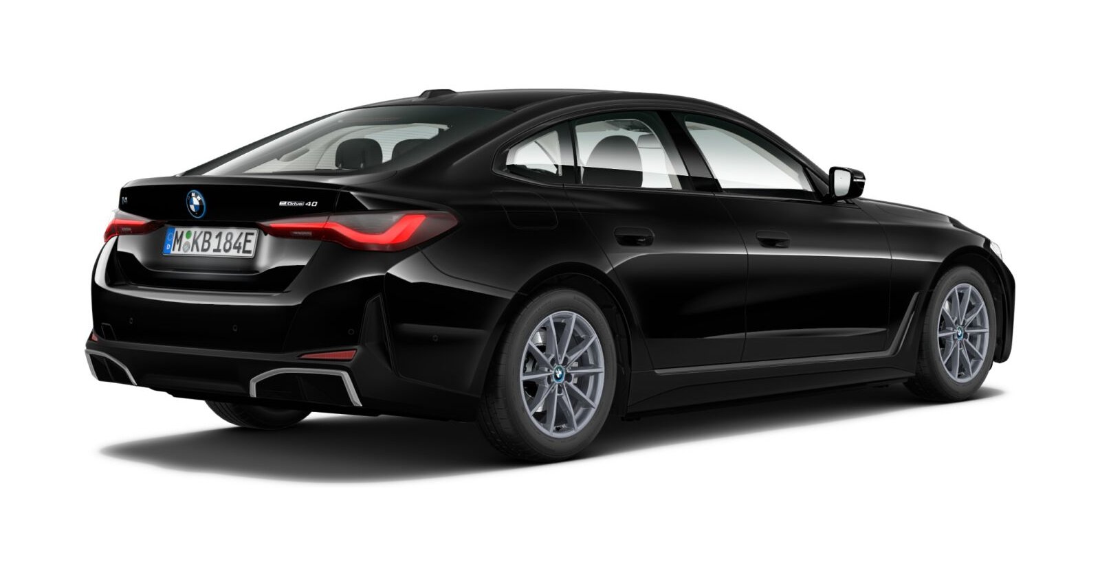 BMW BMW I in Schwarz von hinten BMW BMW I in Schwarz von hinten