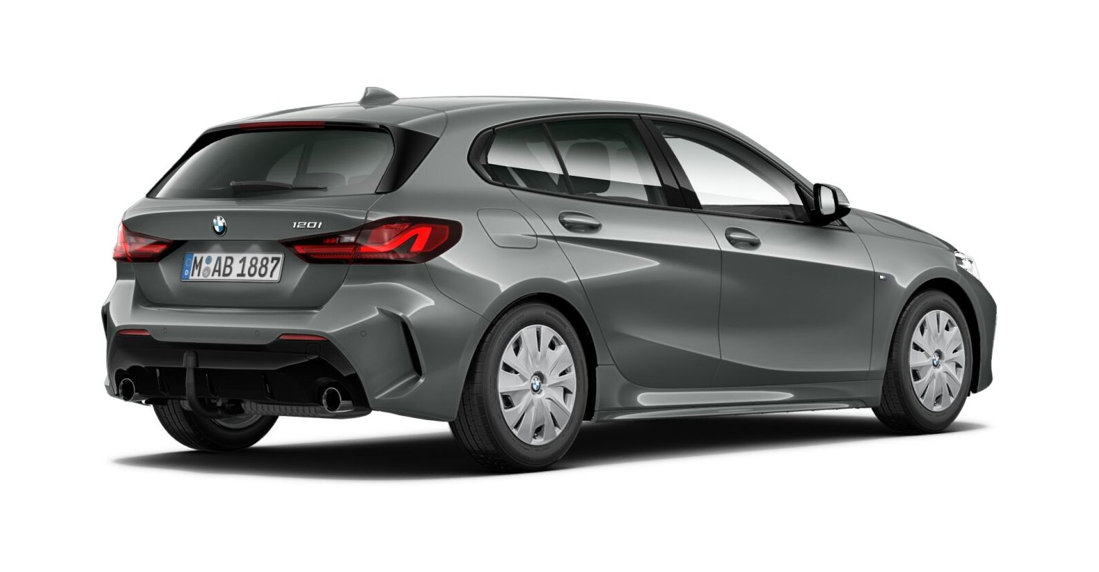 BMW BMW 1er in Grau von hinten BMW BMW 1er in Grau von hinten