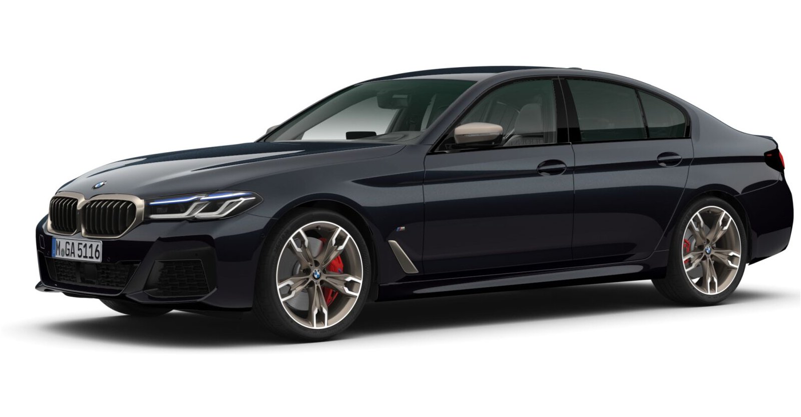 BMW BMW 5er in Schwarz von vorne
