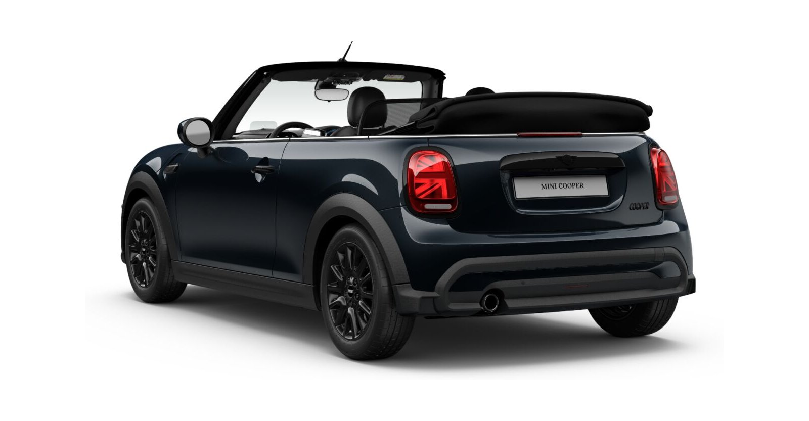 MINI MINI Cabrio in Schwarz von hinten