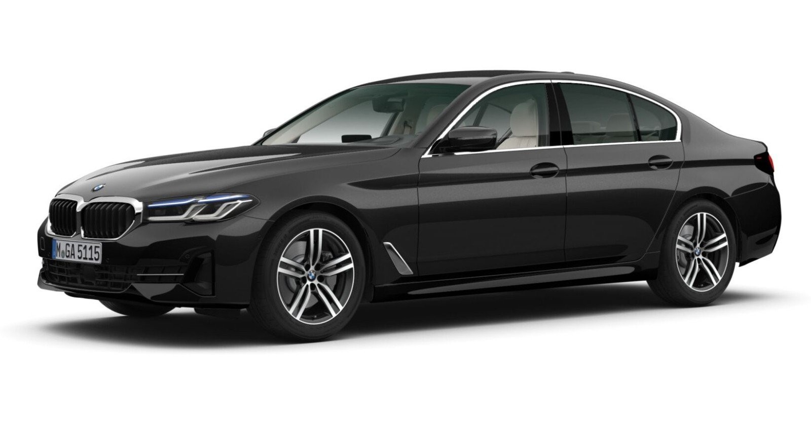 BMW BMW 5er in Schwarz von vorne BMW BMW 5er in Schwarz von vorne