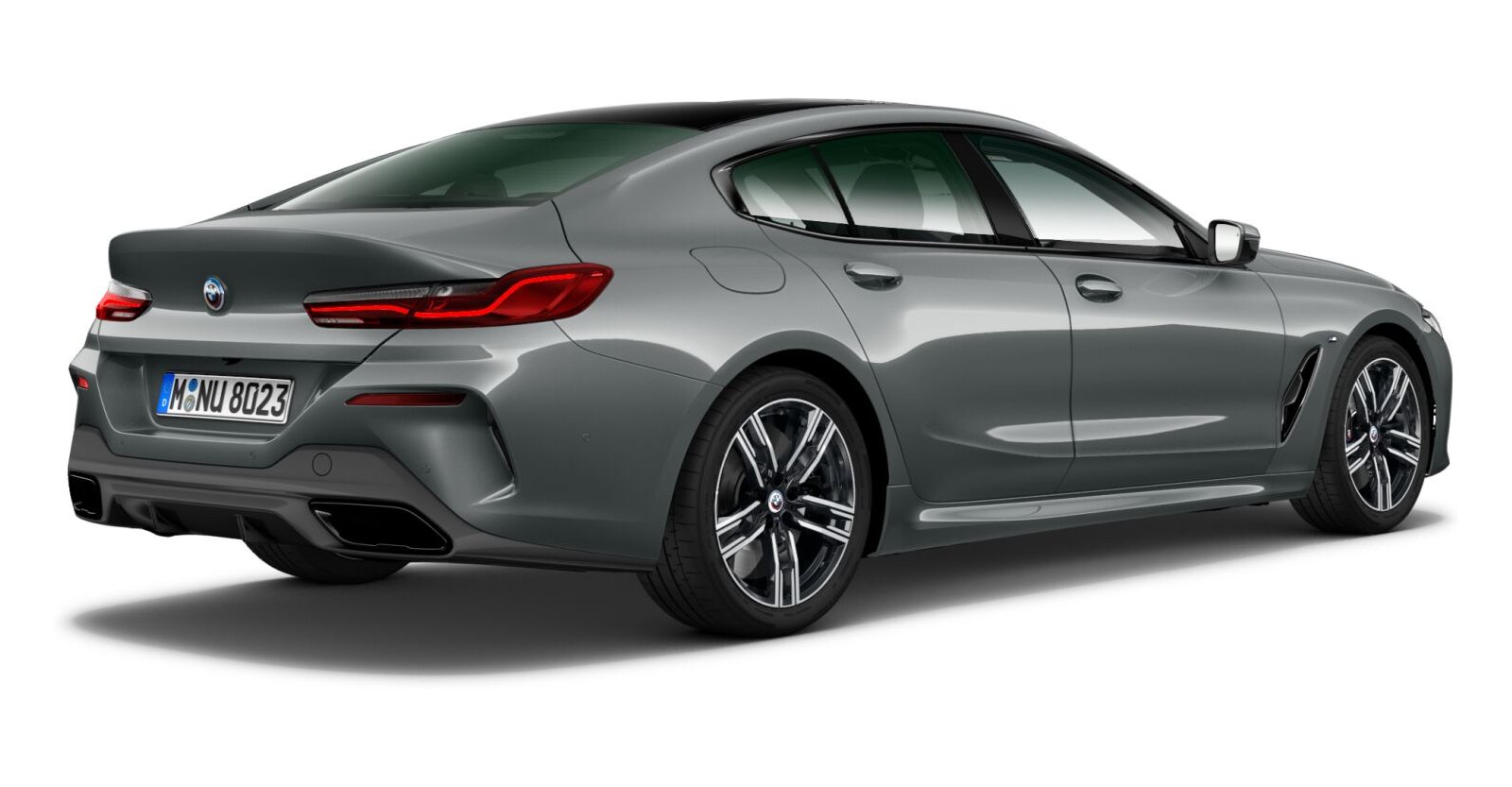 BMW BMW 8er in Grau von hinten BMW BMW 8er in Grau von hinten