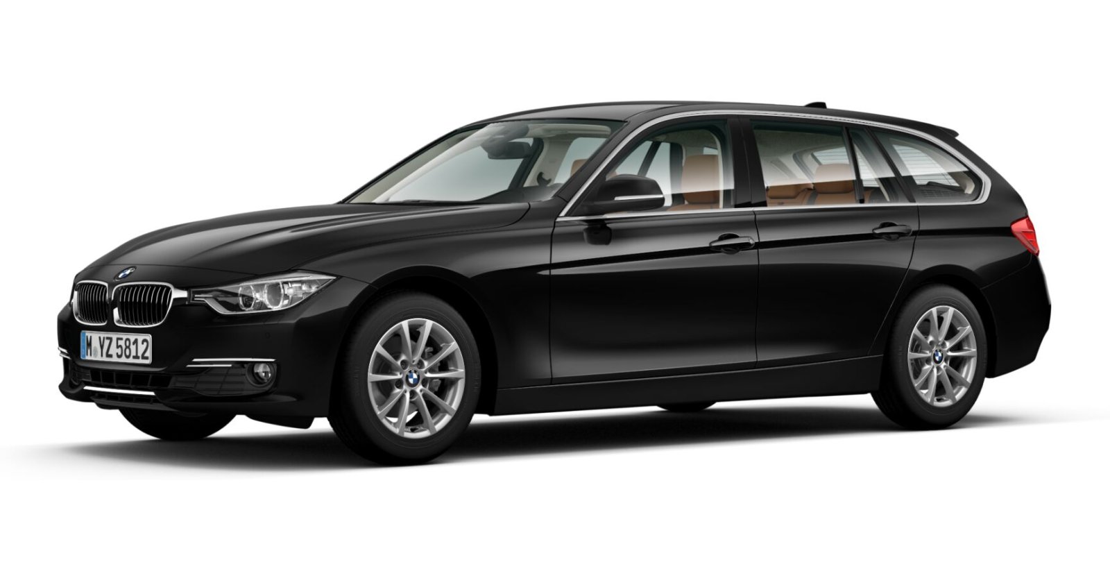 BMW BMW 3er in Schwarz von vorne BMW BMW 3er in Schwarz von vorne