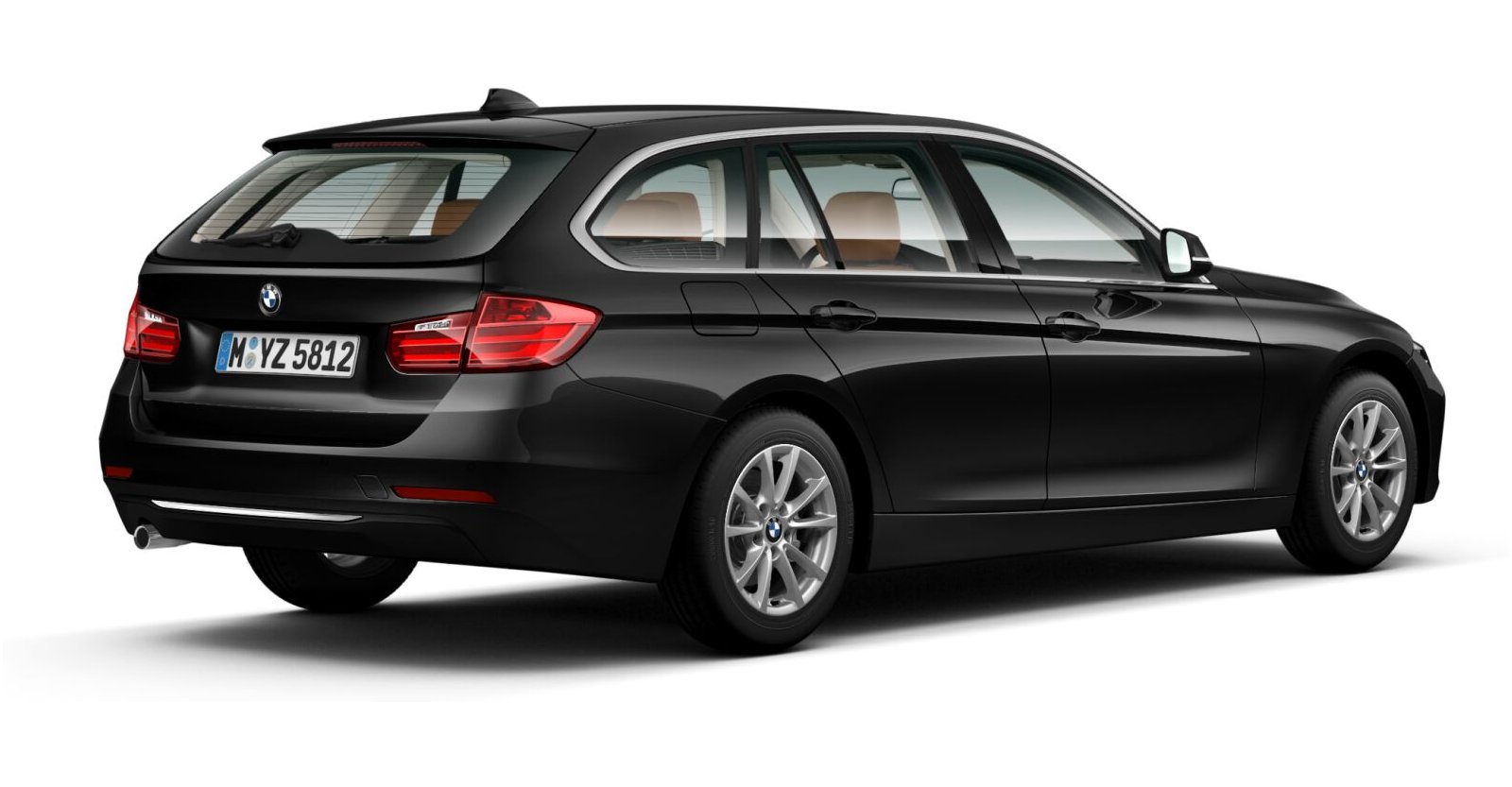 BMW BMW 3er in Schwarz von hinten BMW BMW 3er in Schwarz von hinten