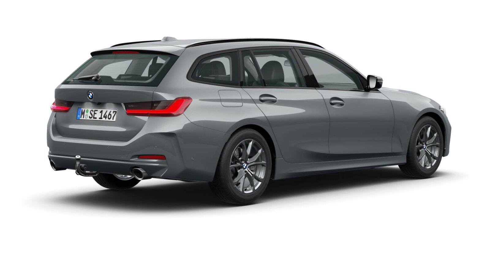 BMW BMW 3er in Grau von hinten BMW BMW 3er in Grau von hinten