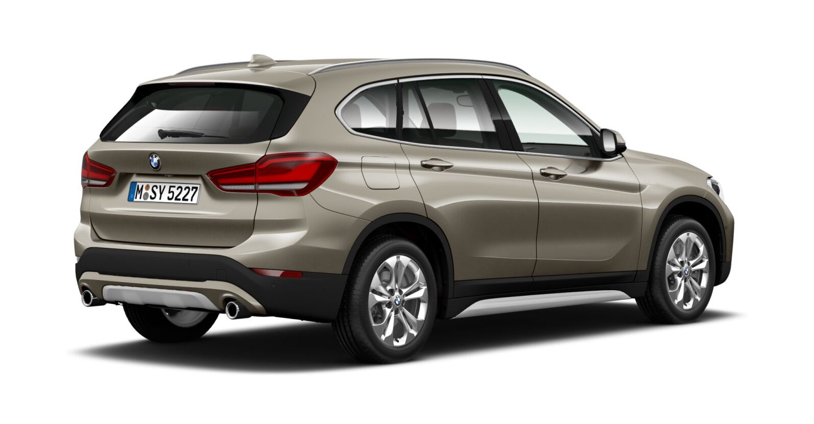 BMW BMW X in Beige von hinten BMW BMW X in Beige von hinten