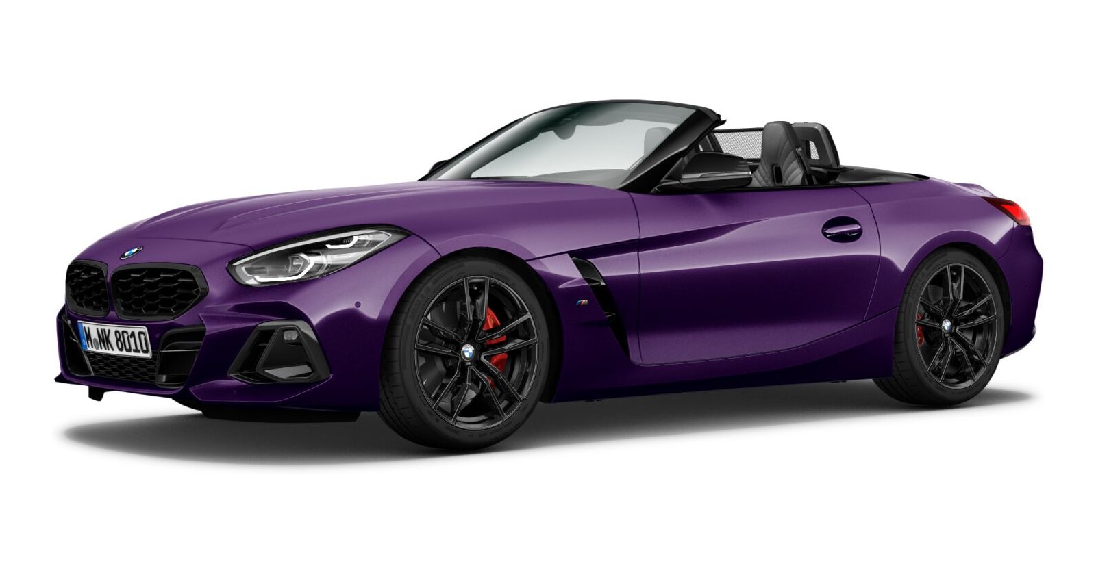 BMW Z4 M40i in Lila von vorne