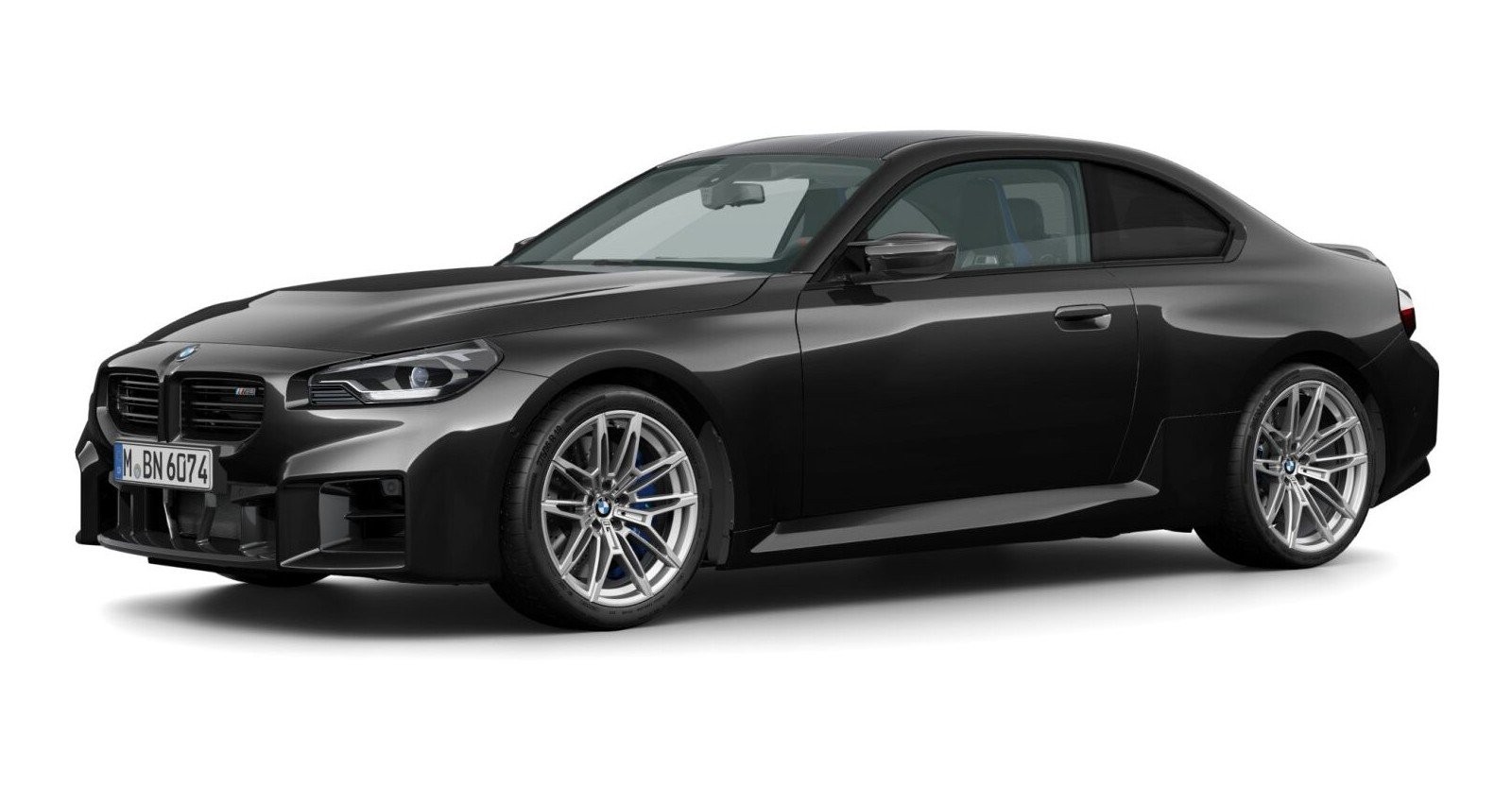 BMW M2 Coupé in Schwarz von vorne