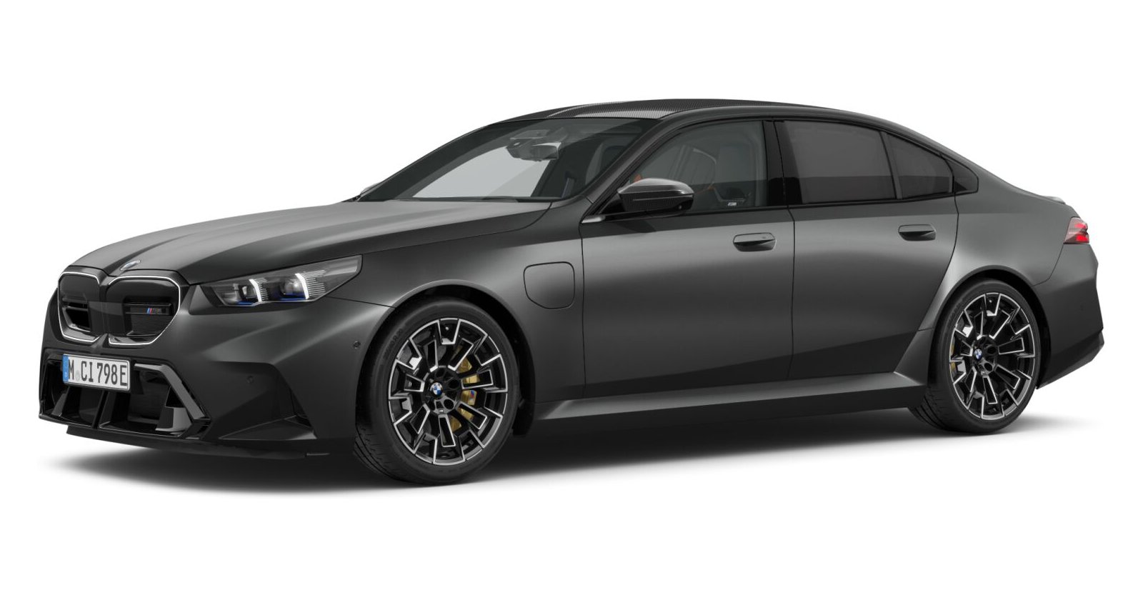 BMW M5 Limousine in Grau von vorne