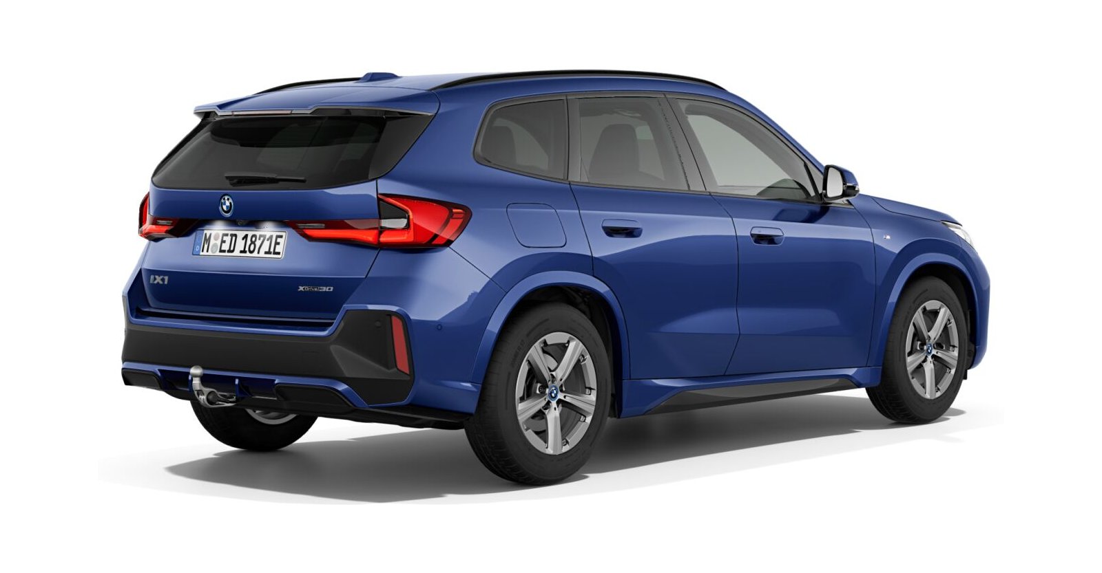 BMW BMW I in Blau von hinten