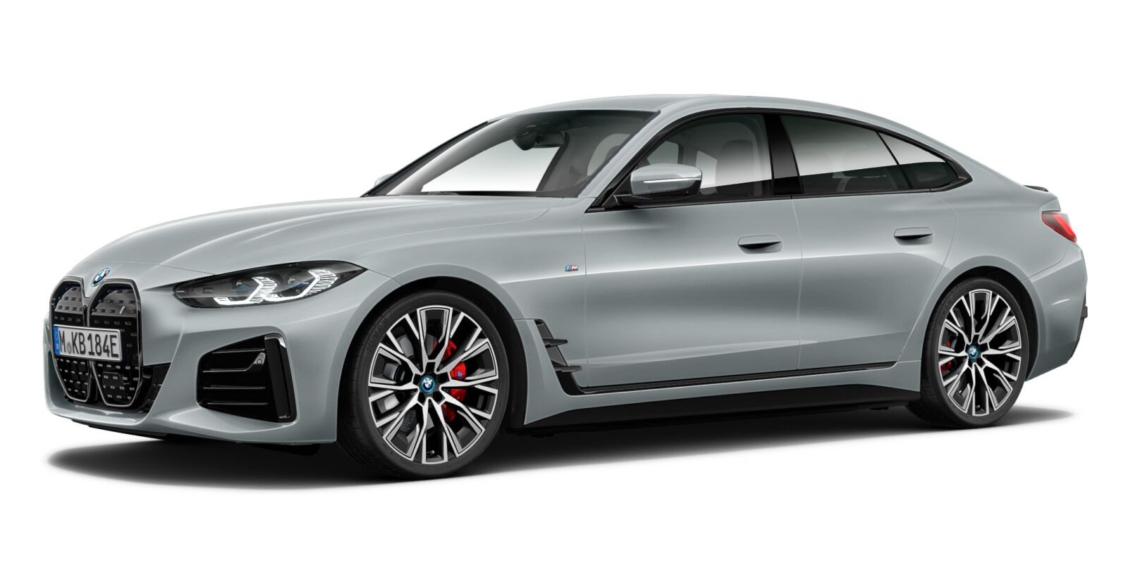 BMW i4 eDrive35 Gran Coupé in Grau von vorne
