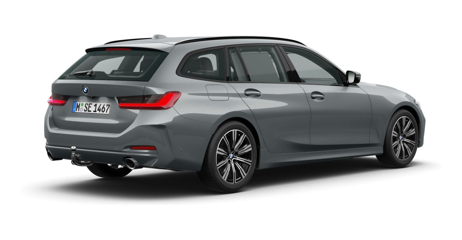 BMW BMW 3er in Grau von hinten BMW BMW 3er in Grau von hinten