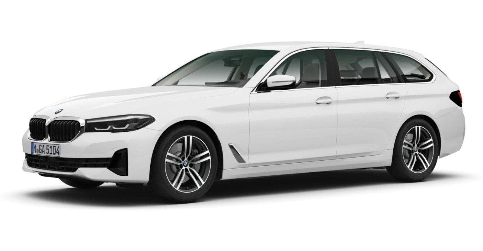 BMW BMW 5er in Weiß von vorne BMW BMW 5er in Weiß von vorne